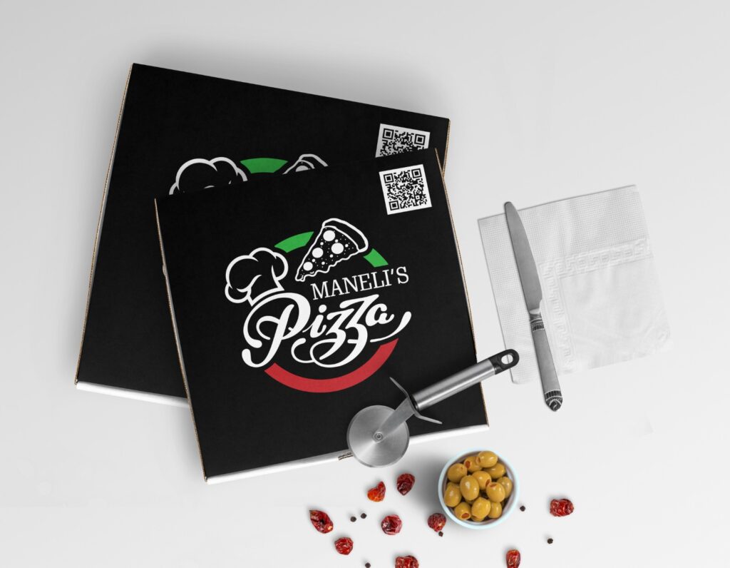 Pizzakarton mit Logo